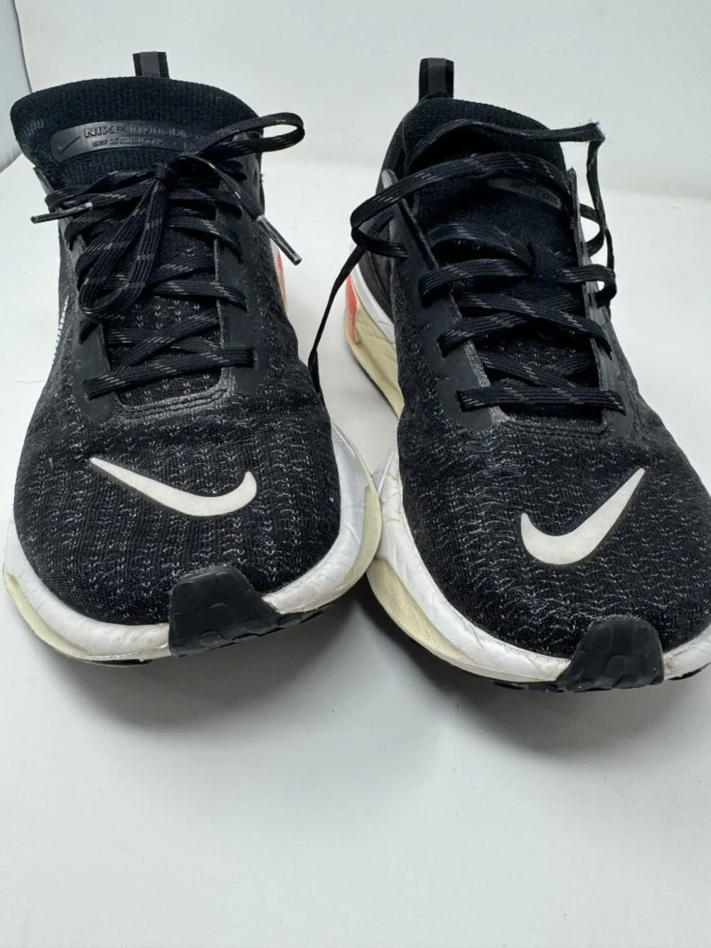 Nike ZoomX Invincible Run 3 Flyknit Black White Running Shoes Men's Size 9.5 DR2